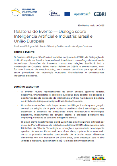 Relatoria Business Dialogue SP